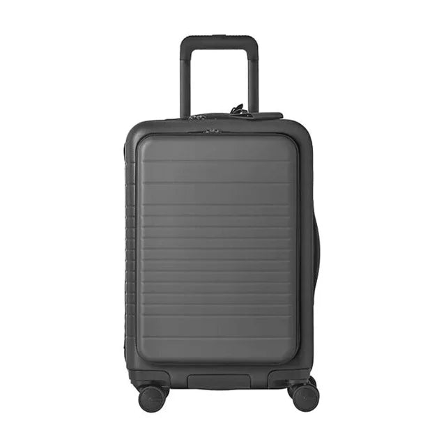 LN-20118 Hardside Carry-on Pro Spinner Suitcase With USB, Black