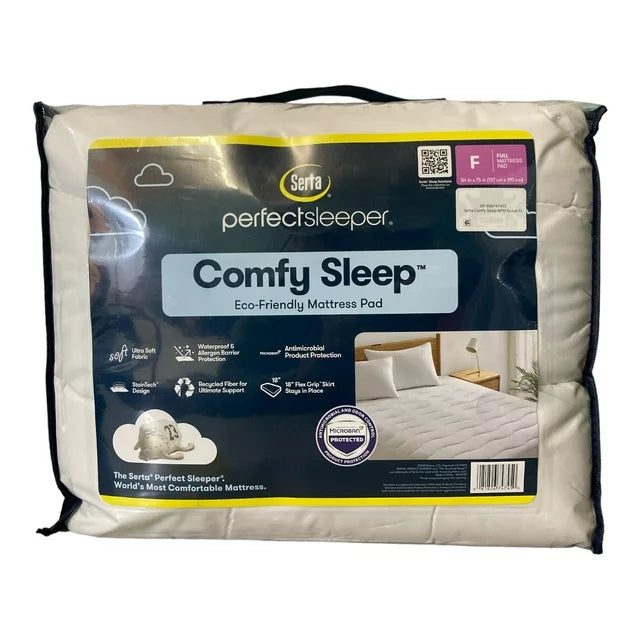 Serta Perfect Sleeper Comfy Sleep Eco-Friendly Mattress Pad, Full