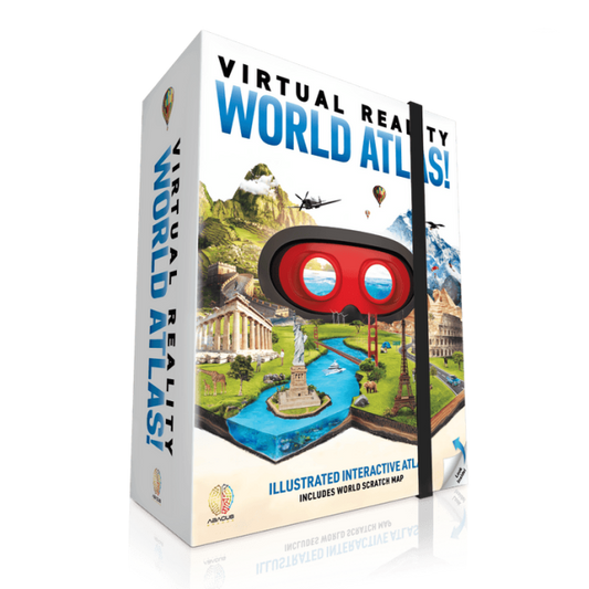 ¡Atlas mundial de realidad virtual! con Libros DK | Kit de ciencia para niños, juguetes STEM, gafas VR incluidas