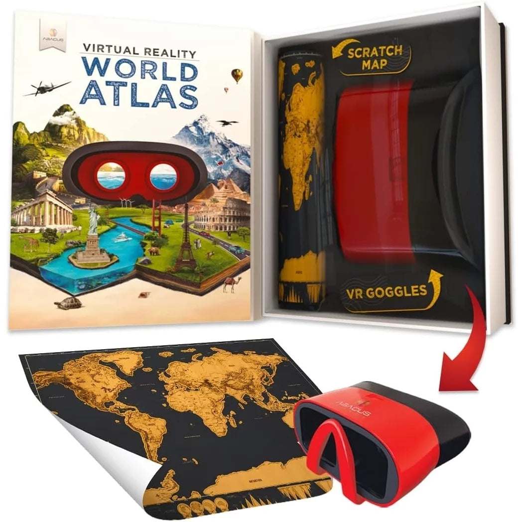 ¡Atlas mundial de realidad virtual! con Libros DK | Kit de ciencia para niños, juguetes STEM, gafas VR incluidas