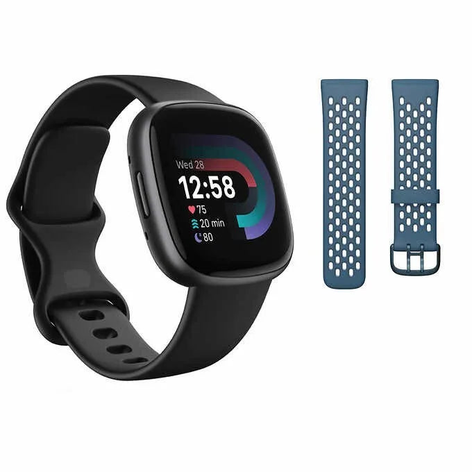 FITBIT VERSA 4 Health &amp; Fitness Smartwatch de Google, nuevo en caja ABIERTA, con GPS
