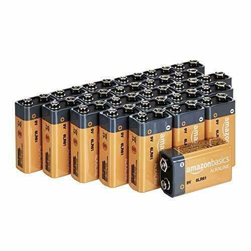 AmazonBasics 9 V Everyday Alkaline Batteries - Pack of 24